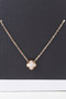 Stone Clover Link Chain Necklace