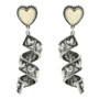 Western Turquoise Heart Spiral Earrings