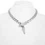 Snake Curb Chain Necklace Rhinestone Crystal Eyes