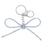 Metallic Colored Mesh Bow Bag Charm Keychain