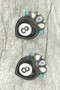 Western 8 Ball Heart Post Earrings