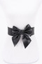 Faux Leather Ribbon Elastic Belt