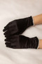 Women'S Bridal Pearl Trim Satin Wrist Gloves​