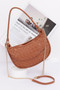 Faux Leather Braided Double Hobo Bag