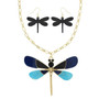 Dragonfly Necklace Set With Earrings