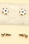 2 Pair Gameday Soccer Theme Earring Set