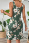 Floral Print Sleeveless Cami Bodycon Midi Dress