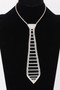 Rhinestone Necktie Necklace