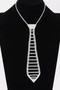 Rhinestone Necktie Necklace