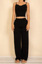 Spaghetti Strap Bralette Top & Wide Leg Pants Set