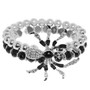 Halloween Spider Charm Bead Bracelet