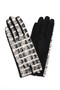Fuzzy Check Plaid Smart Touch Gloves