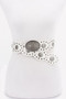 Faux Leather Oval Shape Vintage Belt