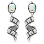 Western Jeweled Spiral Post Earrings