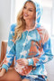 BiBi Tie Dye Jersey Knit Hoodie With Kangaroo Pocket