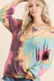 BiBi Tie Dye Print French Terry Sweatshirt