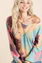 BiBi Tie Dye Print French Terry Sweatshirt