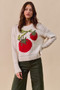 SO ME Vegetable Round Neck Long Sleeve Sweater
