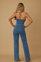 Open Flap Layer Strapless Jumpsuit​
