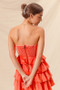 SO ME Strapless Ruffle Layered Game Day Cheer Up Dress