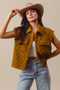 SO ME Triangle Quilting Stitch Button Up Knit Vest