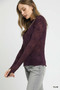 Umgee Lace Sheer Long Sleeve Top
