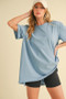 Aemi+Co Round Neck Short Sleeve Oversized T-Shirt