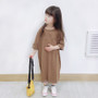 Parent-child Wear Girl Spring Summer Casual Loose Knitting Dress