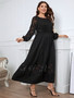 Women lace long sleeve dress