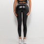 Women Stretch Pu Leather Pants Running Fitness Pants