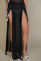 High Split Mesh Sheer Maxi Skirt​​