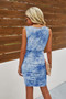 Crew Neck Tie Dye Sleeveless Dress