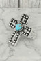 Western Rigidized Turquoise Cross Ring