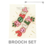 2Pc Christmas Theme Brooch Pin Set​​​