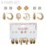 6 Pair Hoop And Stud Earring Set​​