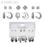 6 Pair Hoop And Stud Earring Set​​