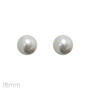 Round Pearl Post Stud Earrings