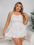 Plus Size Women Lace Patchwork Sexy Lingerie