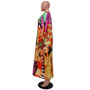 Women shirt printed long skirt