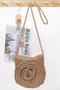 Faux Straw Handmade Big Flower Crossbody Bag