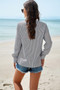 Colorblock Guipure Lace Insert Button Front Shirt