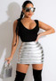 Women Zipper Puffed Skirt