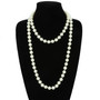 White Pearlescent Pearl Beaded Necklace​​​