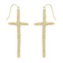 Textured Finish Cross Earrings