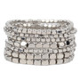 Metallic Cube Bead Bracelet Set
