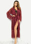 Sexy Lingerie Sexy Long-Sleeved Long Robe Nightgown