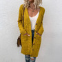 Knitting Shirt Autumn And Winter Long Sweater Women Button Cardigan