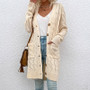 Knitting Shirt Autumn And Winter Long Sweater Women Button Cardigan