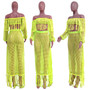 Women's Casual Mesh Fringe Beach Dress Two-Piece Set