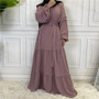 Womens Casual Long Sleeve Chiffon Dress